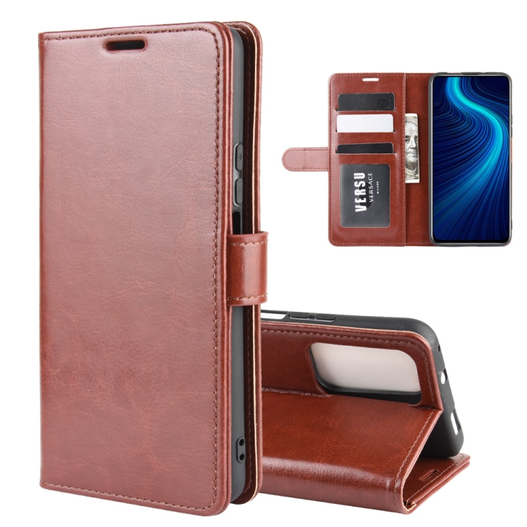 

For Huawei Honor X10 5G R64 Texture Single Horizontal Flip Protective Case with Holder & Card Slots & Wallet& Photo Frame(Brown)
