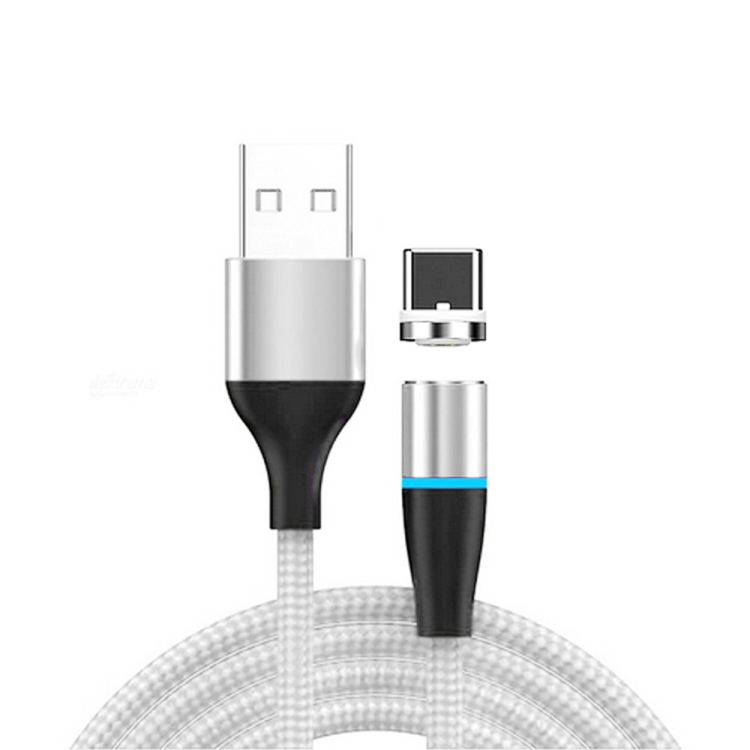 

3A USB to USB-C / Type-C Fast Charging + 480Mbps Data Transmission Mobile Phone Magnetic Suction Fast Charging Data Cable, Cable Length: 1m(Silver)