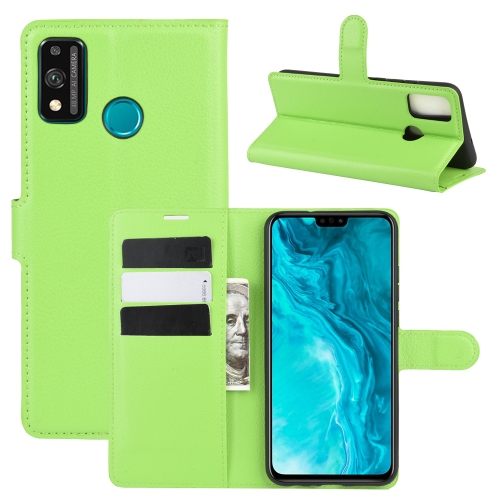 

For Huawei Honor 9X lite Litchi Texture Horizontal Flip Protective Case with Holder & Card Slots & Wallet(Green)