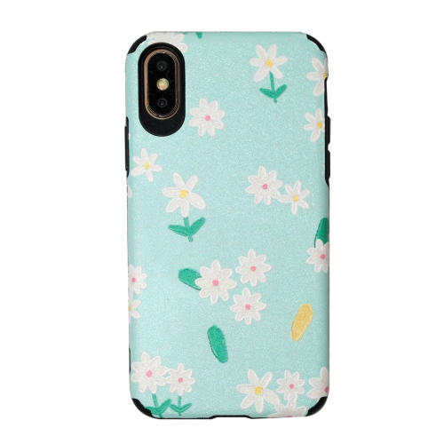 

For iPhone XS/X Chrysanthemum Pattern TPU+PC Four-corner Shockproof Protective Case with Holder(Chrysanthemum)