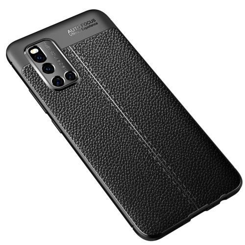 

For VIVO V19 Litchi Texture TPU Shockproof Case(Black)