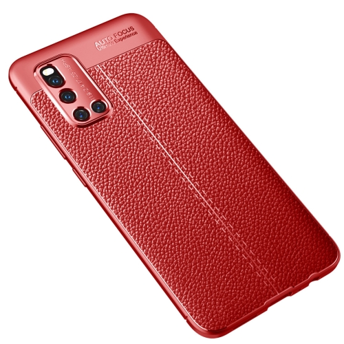 

For VIVO V19 Litchi Texture TPU Shockproof Case(Red)