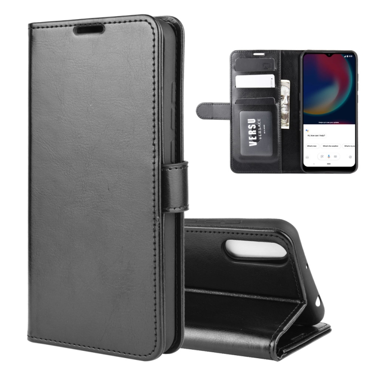 

For Wiko view 4/ 4 lite R64 Texture Single Horizontal Flip Protective Case with Holder & Card Slots & Wallet& Photo Frame(Black)