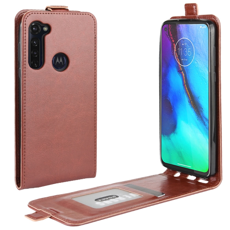 

For Motorola Moto G Stylus R64 Texture Single Vertical Flip Leather Protective Case with Card Slots & Photo Frame(Brown)