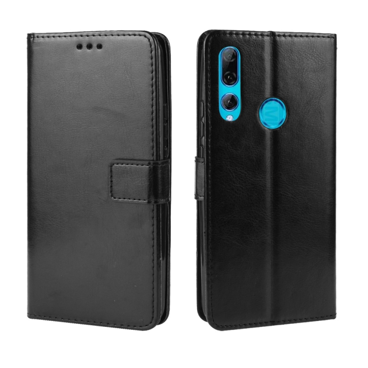 

Retro Crazy Horse Texture Horizontal Flip Leather Case for Huawei Y9 Prime (2019), with Holder & Card Slots & Photo Frame(Black)