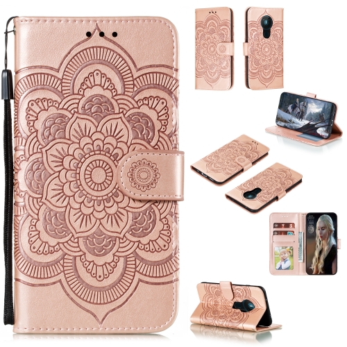 

For Nokia 5.3 Mandala Embossing Pattern Horizontal Flip Leather Case with Holder & Card Slots & Wallet & Photo Frame & Lanyard(Rose Gold)