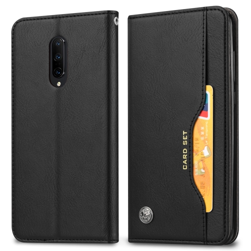 

Knead Skin Texture Horizontal Flip Leather Case for OnePlus 7 Pro, with Photo Frame & Holder & Card Slots & Wallet(Black)