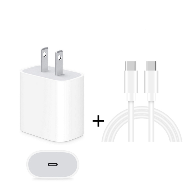 

2 in 1 Single USB-C / Type-C Port Travel Charger + 3A PD 3.0 USB-C / Type-C to USB-C / Type-C Fast Charge Data Cable Set, Cable Length: 1m(US Plug)