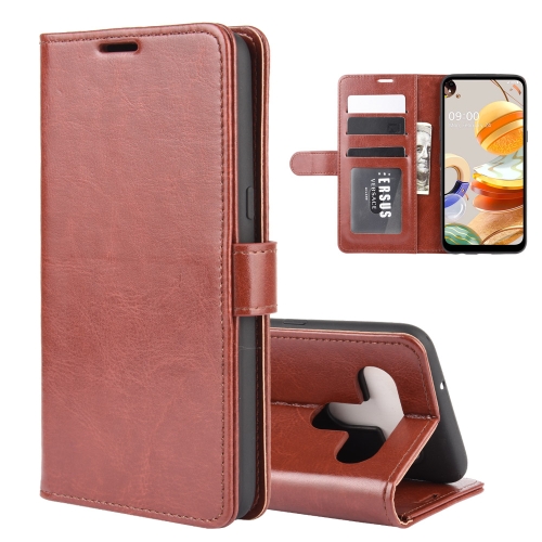 

For LG K61 R64 Texture Single Horizontal Flip Protective Case with Holder & Card Slots & Wallet& Photo Frame(Brown)