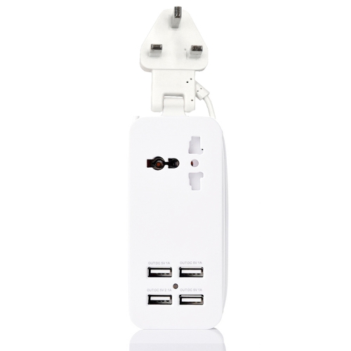 

Portable 4-port USB + three hole international universal socket multi-function plug-in British Standard