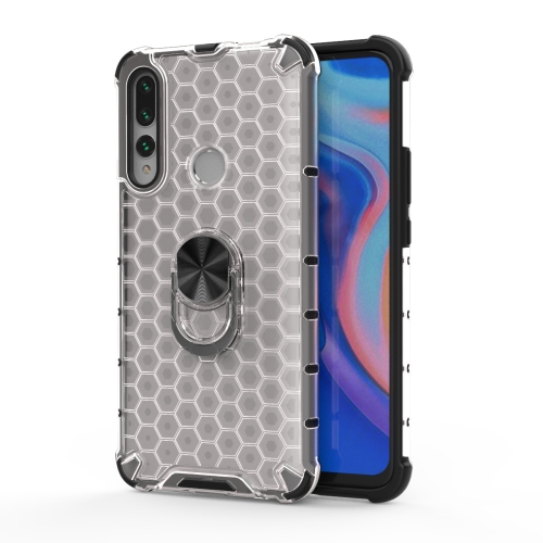 

For Huawei Y9 Prime Shockproof Honeycomb PC + TPU Ring Holder Protection Case(White)