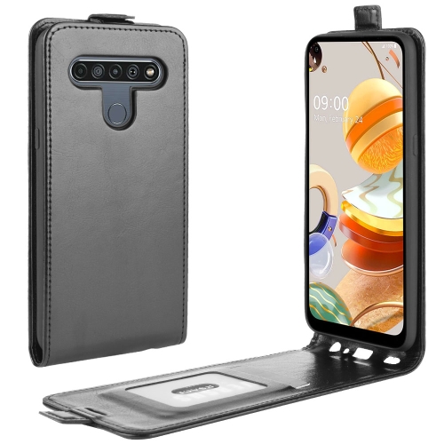 

For LG K61 R64 Texture Single Vertical Flip Leather Protective Case with Card Slots & Photo Frame(Black)