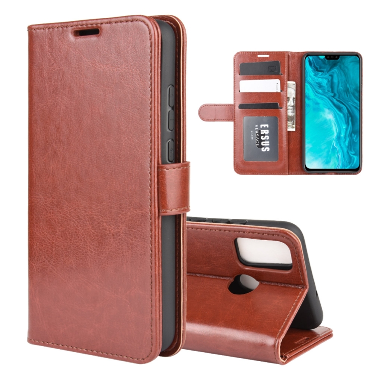 

For Huawei Honor 9X Lite R64 Texture Single Horizontal Flip Protective Case with Holder & Card Slots & Wallet& Photo Frame(Brown)