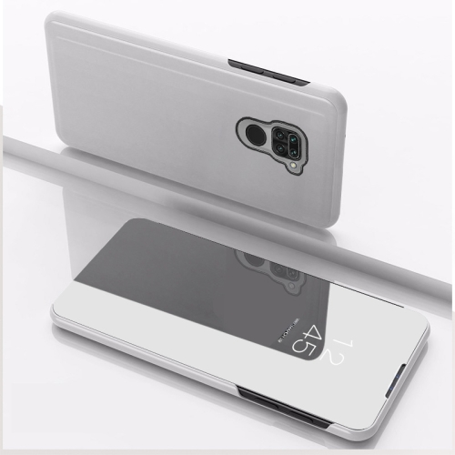 

For Xiaomi Redmi 10X 4G Plated Mirror Horizontal Flip Leather Case with Holder(Silver)