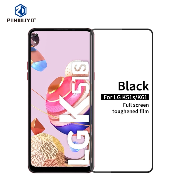 

For LG K51S / K61 PINWUYO 9H 2.5D Full Screen Tempered Glass Film(Black)