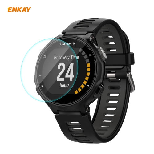 

For Garmin Forerunner 735 / 735XT ENKAY Hat-Prince 0.2mm 9H 2.15D Curved Edge Tempered Glass Screen Protector Watch Film