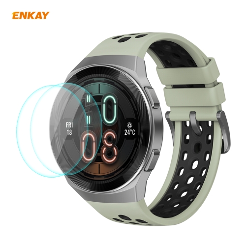 

2 PCS For HUAWEI Watch GT 2E 46mm Dynamic Edition ENKAY Hat-Prince 0.2mm 9H 2.15D Curved Edge Tempered Glass Screen Protector Watch Film