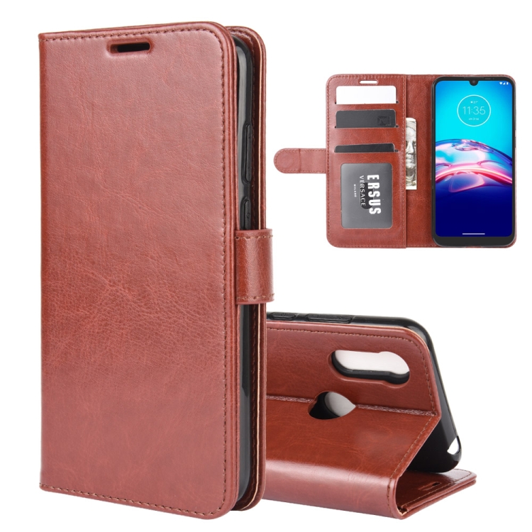 

For Motorola Moto E6s 2020 R64 Texture Single Horizontal Flip Protective Case with Holder & Card Slots & Wallet& Photo Frame(Brown)