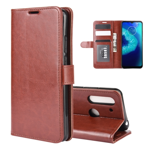 

For Motorola Moto G8 Power Lite R64 Texture Single Horizontal Flip Protective Case with Holder & Card Slots & Wallet& Photo Frame(Brown)