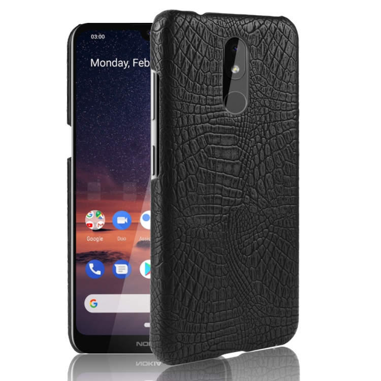 

Shockproof Crocodile Texture PC + PU Case For Nokia 3.2(Black)