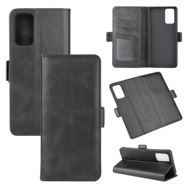 

For Samsung Galaxy Note20 Dual-side Magnetic Buckle Horizontal Flip Leather Case with Holder & Card Slots & Wallet(Black)
