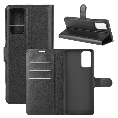 

For Samsung Galaxy Note20 Litchi Texture Horizontal Flip Protective Case with Holder & Card Slots & Wallet(Black)