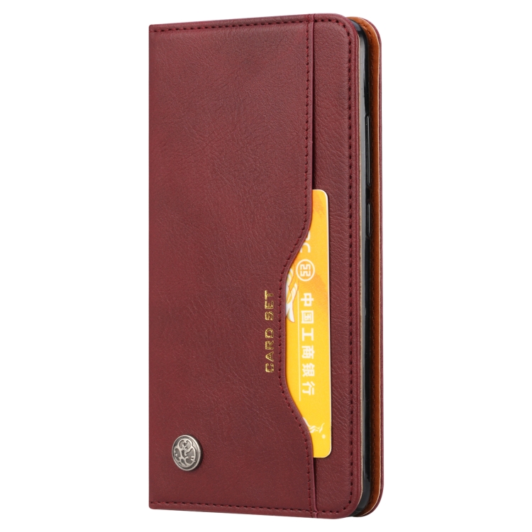 

Knead Skin Texture Horizontal Flip Leather Case for HUAWEI Nova3, with Photo Frame & Holder & Card Slots & Wallet(Wine Red)