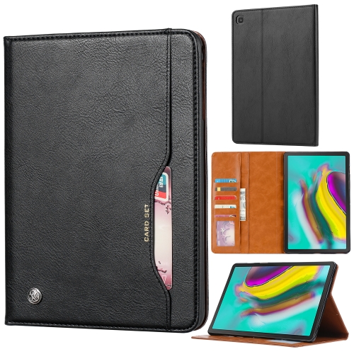 

For Samsung Galaxy Tab A 8.4 2020 T307U Knead Skin Texture Horizontal Flip Leather Case with Photo Frame & Holder & Card Slots & Wallet(Black)