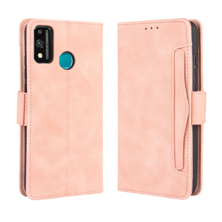 

For Huawei Honor 9X Lite Wallet Style Skin Feel Calf Pattern Leather Case ，with Separate Card Slot(Pink)