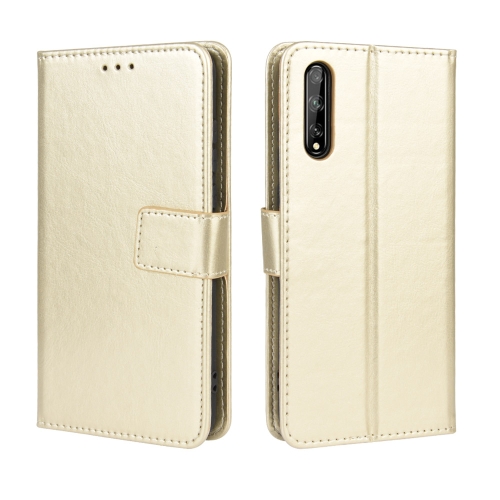 

For Huawei P Smart S/Y8p/Enjoy 10S Retro Crazy Horse Texture Horizontal Flip Leather Case , with Holder & Card Slots & Photo Frame(Gold)