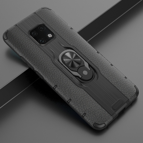 

For Huawei Mate 20 pro Shockproof PC + TPU Case with Ring Holder(Black)