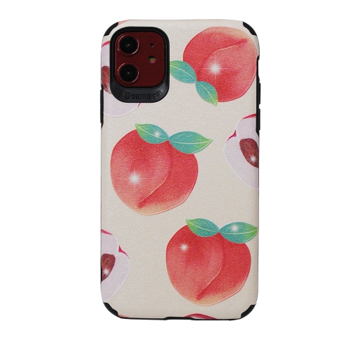 

For iPhone 11 Peach Pattern Silk TPU Protective Case(Small Peach)