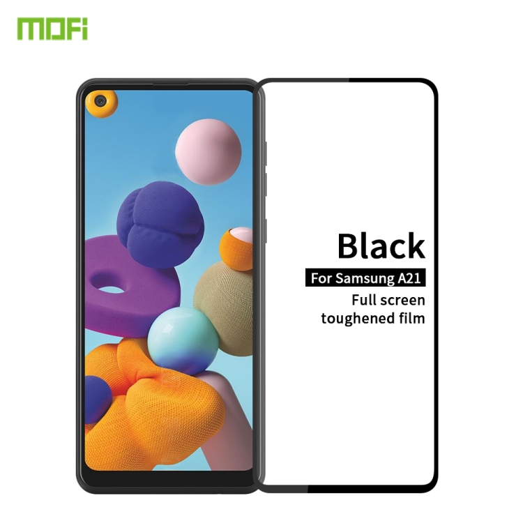 

For Samsung Galaxy A21 MOFI 9H 2.5D Full Screen Tempered Glass Film(Black)