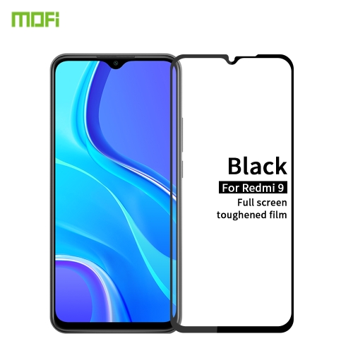 

For Xiaomi RedMi 9 MOFI 9H 2.5D Full Screen Tempered Glass Film(Black)