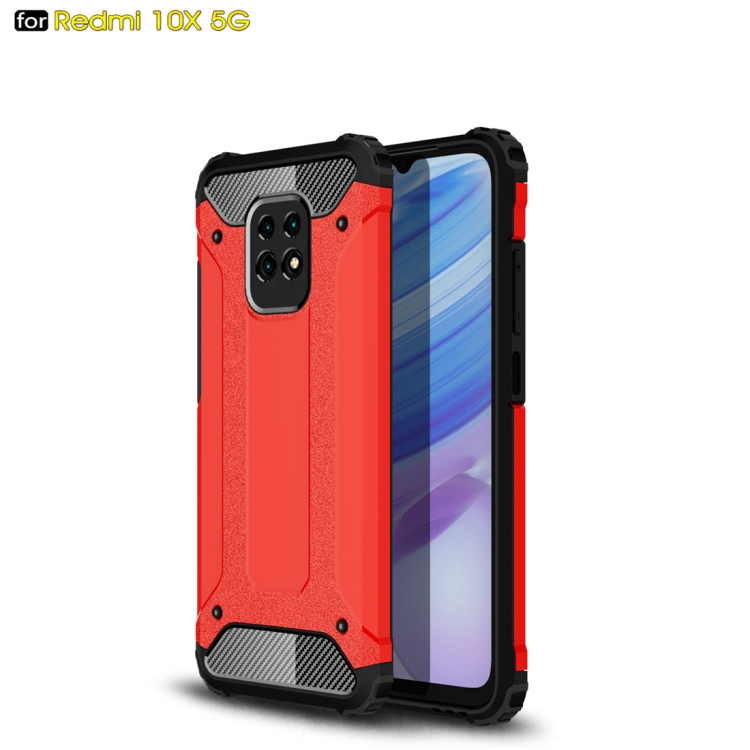 

For Xiaomi Redmi 10X 5G Magic Armor TPU + PC Combination Case(Red)