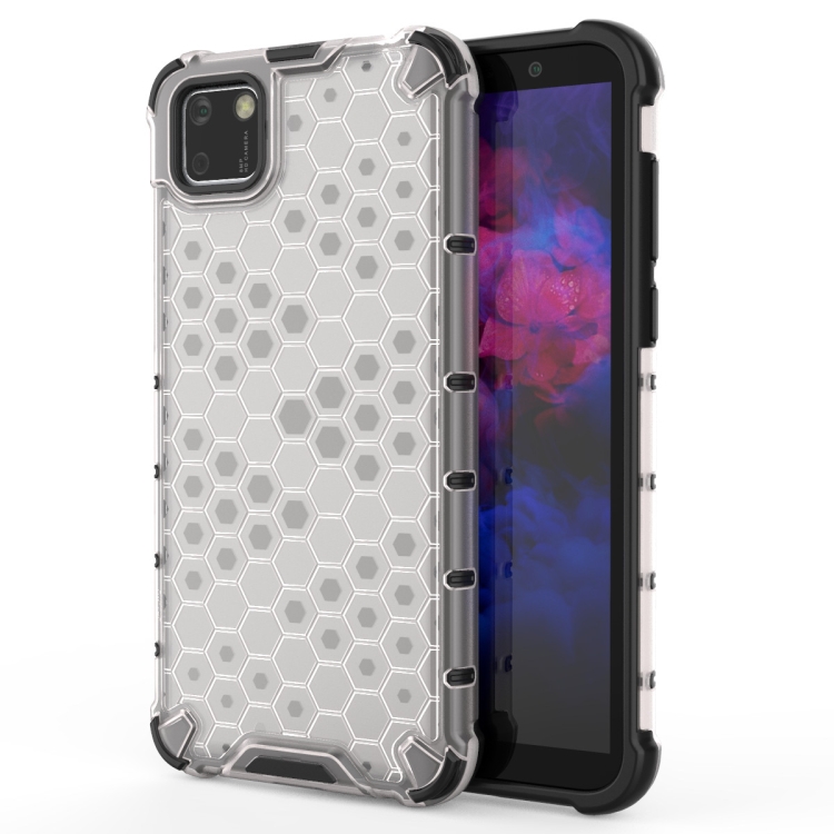 

For Huawei Y5P Shockproof Honeycomb PC + TPU Case(White)