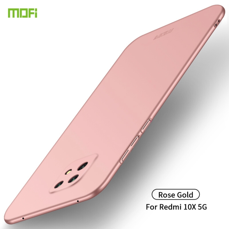 

For Xiaomi Redmi 10X 5G MOFI Frosted PC Ultra-thin Hard Case(Rose Gold)