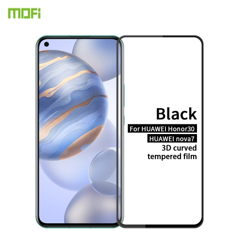 

For Huawei Honor 30 / Nova7 MOFI 9H 3D Explosion-proof Curved Screen Tempered Glass Film(Black)