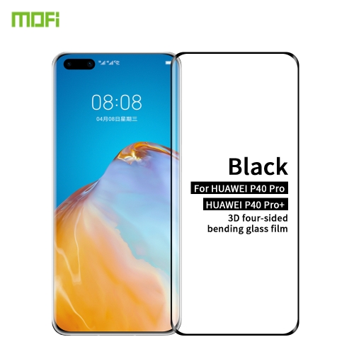 

For Huawei P40 Pro / P40 Pro+ MOFI 9H 3D Explosion Proof Thermal Bending Full Screen Covered Tempered Glass Film(Black)