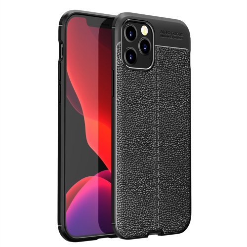 

For iPhone 12 / 12 Pro Litchi Texture TPU Shockproof Case(Black)