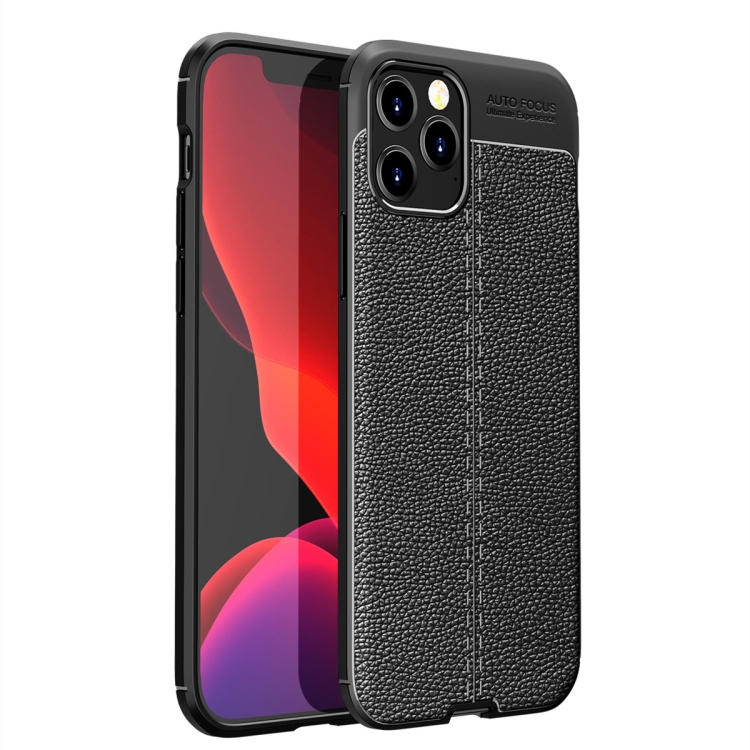 

For iPhone 12 Pro Max Litchi Texture TPU Shockproof Case(Black)