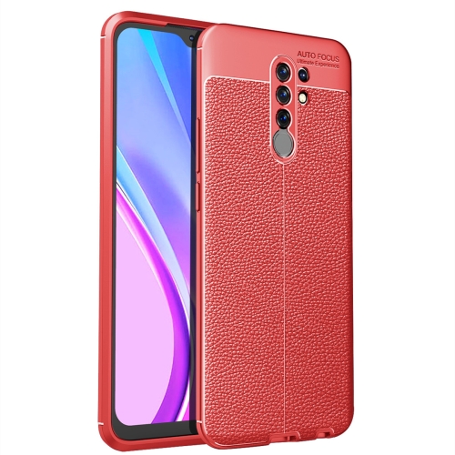 

For Xiaomi Redmi 9 Litchi Texture TPU Shockproof Case(Red)