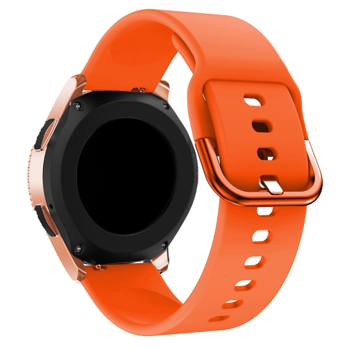 

20mm For Huawei Watch GT2 42MM / Amazfit BipS 2 Youth Version Universal Color Buckle Silicone Strap(Orange)