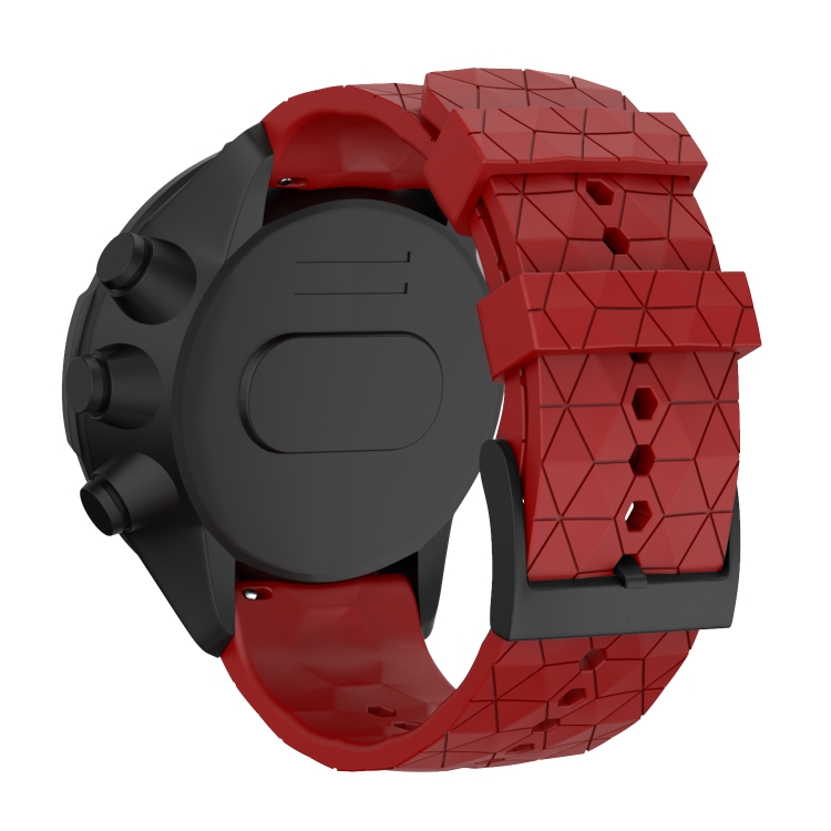 

For Suunto Spartan Sport & Suunto 9 / 9 Baro / D5 Universal Football Texture Silicone Strap(Red)