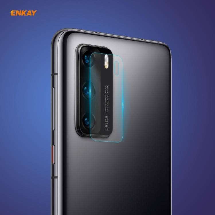 

For Huawei P40 Hat-Prince ENKAY 0.2mm 9H 2.15D Round Edge Rear Camera Lens Tempered Glass Film