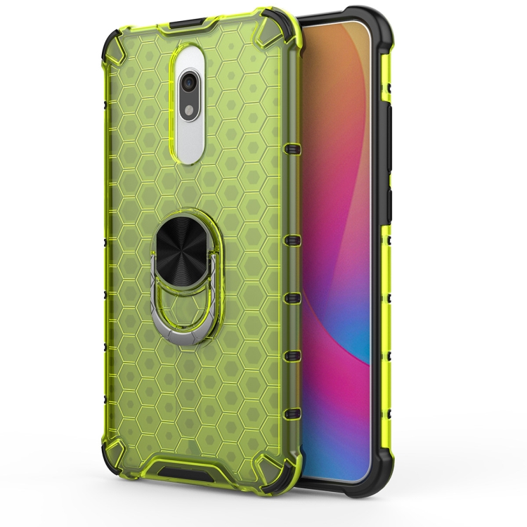 Sunsky Para Xiaomi Redmi 8a Honeycomb Pc Tpu Funda Protectora De Soporte De Anillo A Prueba De Golpes Verde