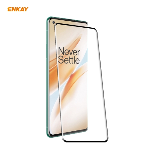 

For OnePlus 8 Pro ENKAY Hat-Prince 0.26mm 9H 3D Full Glue Explosion-proof Full Screen Curved Heat Bending Tempered Glass Film