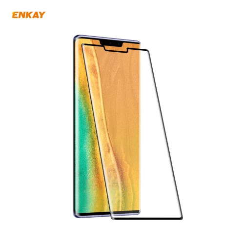 

For Huawei Mate 30 Pro ENKAY Hat-Prince 0.26mm 9H 3D Full Glue Explosion-proof Full Screen Curved Heat Bending Tempered Glass Film