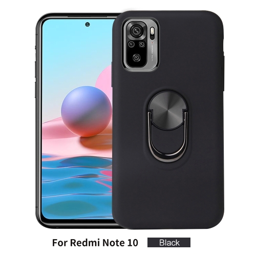 

For Xiaomi Redmi Note 10 4G 360 Rotary Multifunctional Stent PC+TPU Case with Magnetic Invisible Holder(Black)