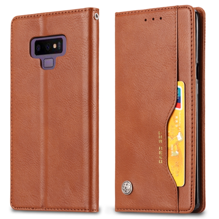 

Knead Skin Texture Horizontal Flip Leather Case for Galaxy Note9, with Photo Frame & Holder & Card Slots & Wallet(Brown)